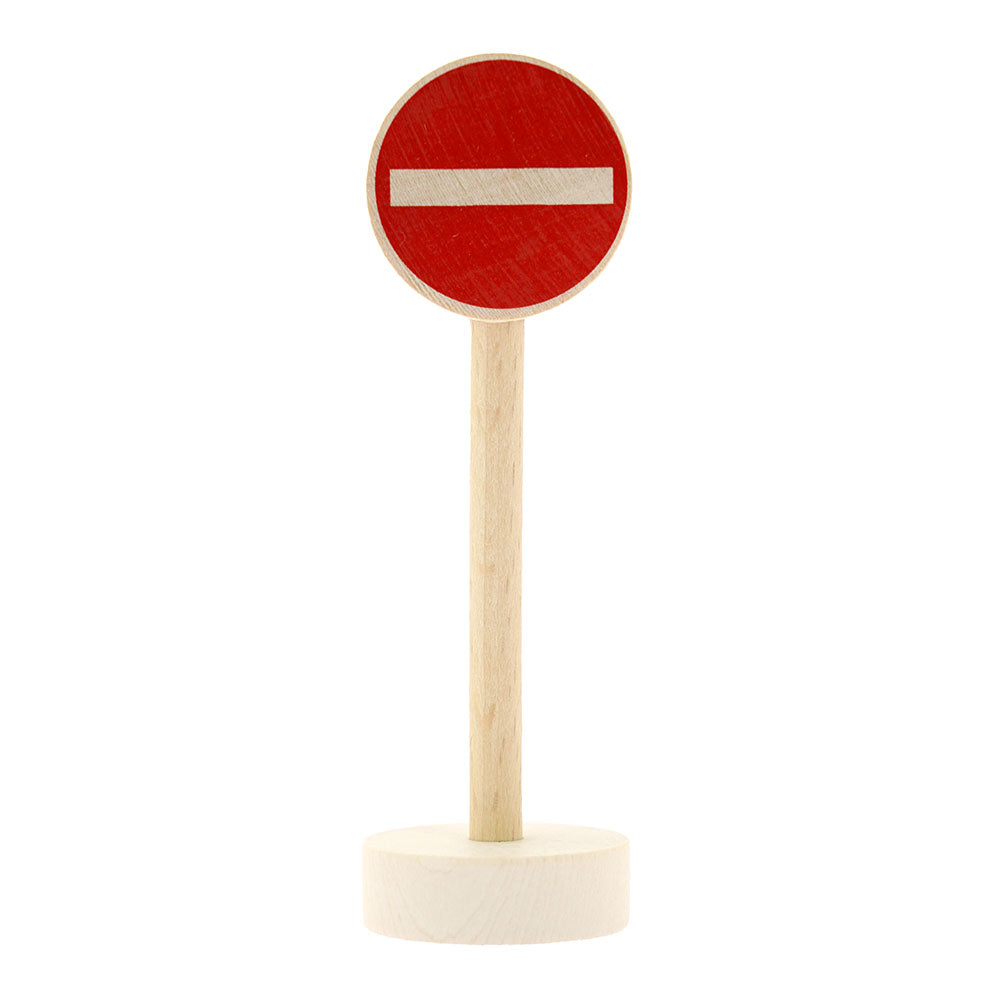 Gluckskafer small world no entry road sign on a white background