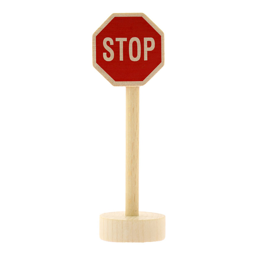 Gluckskafer small world stop sign on a white background