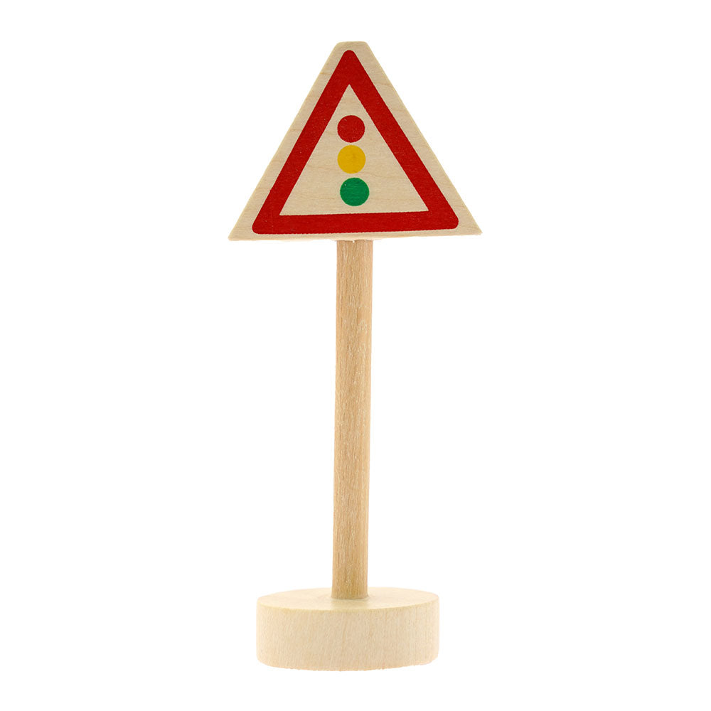 Gluckskafer small world traffic lights road sign on a white background