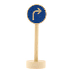 Panneau de signalisation miniature pour virage à droite Glückskäfer