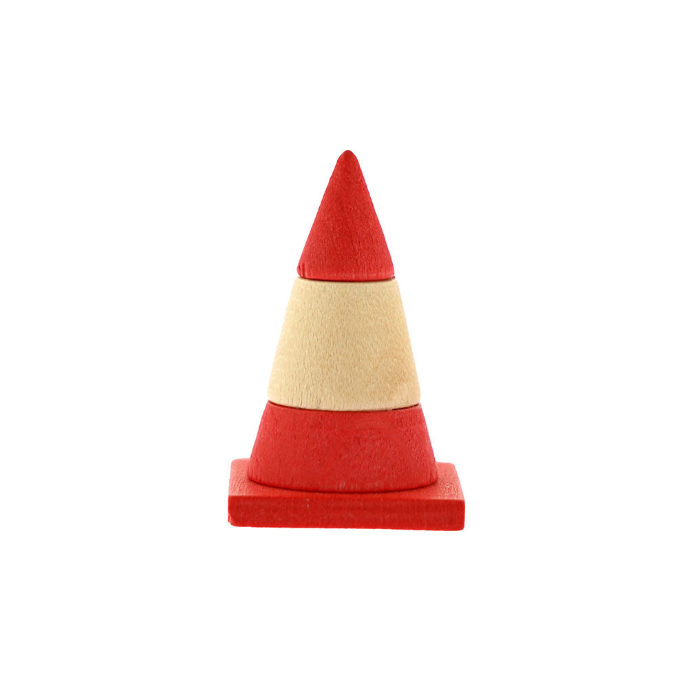 Gluckskafer miniature traffic cone toy on a white background