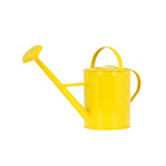 Glückskäfer Children's 1L Metal Watering Can - Yellow, showing the removable watering spout, on a white background