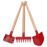 Ensemble d'outils de jardinage 3 pièces rouge Glückskäfer