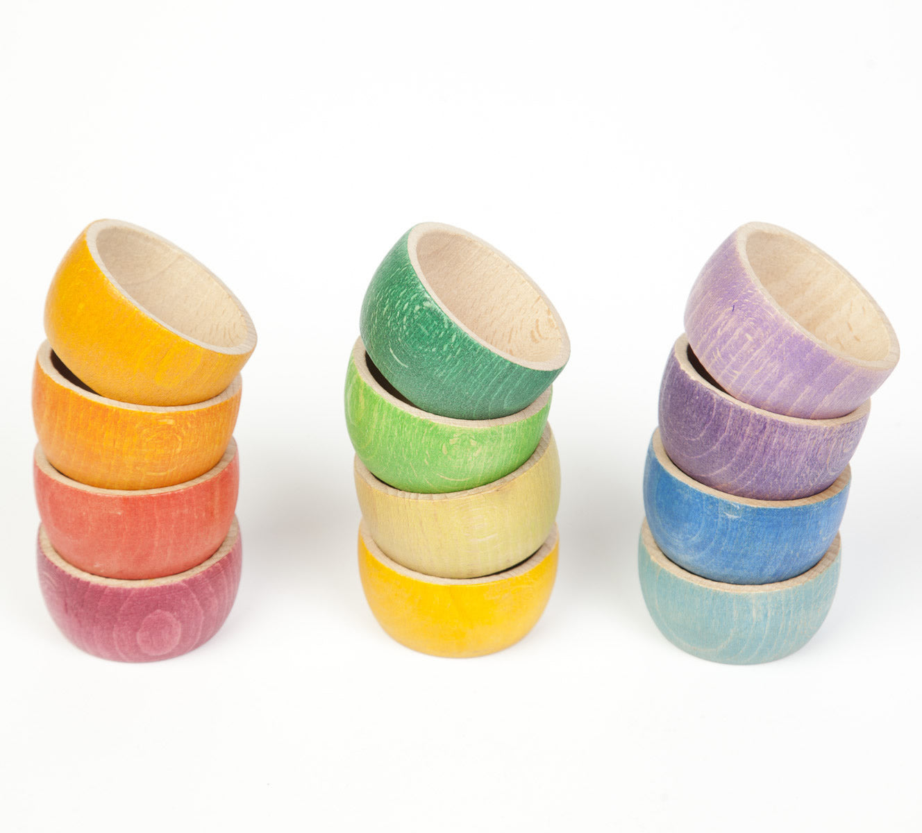 in the colours of the rainbow being used for colour matching. Perfect toy bowls for sorting