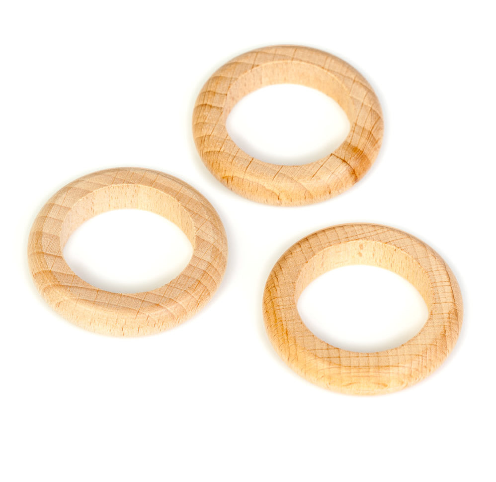 Grapat Loose Parts 3 Natural Wooden Rings