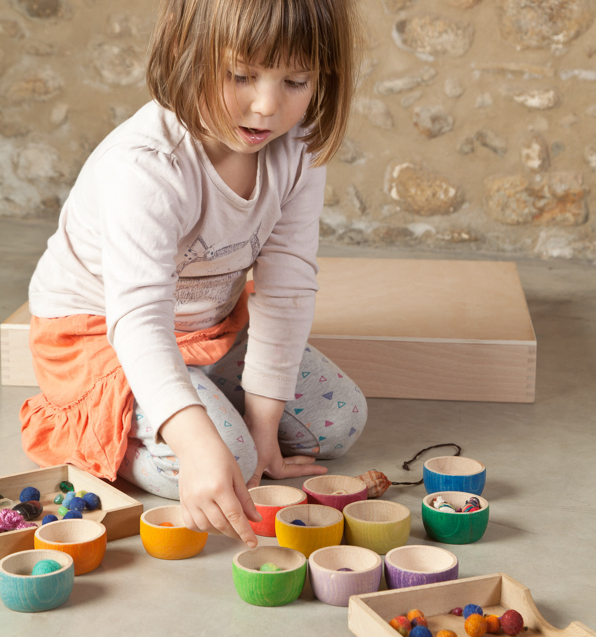 counting and matching. White background.