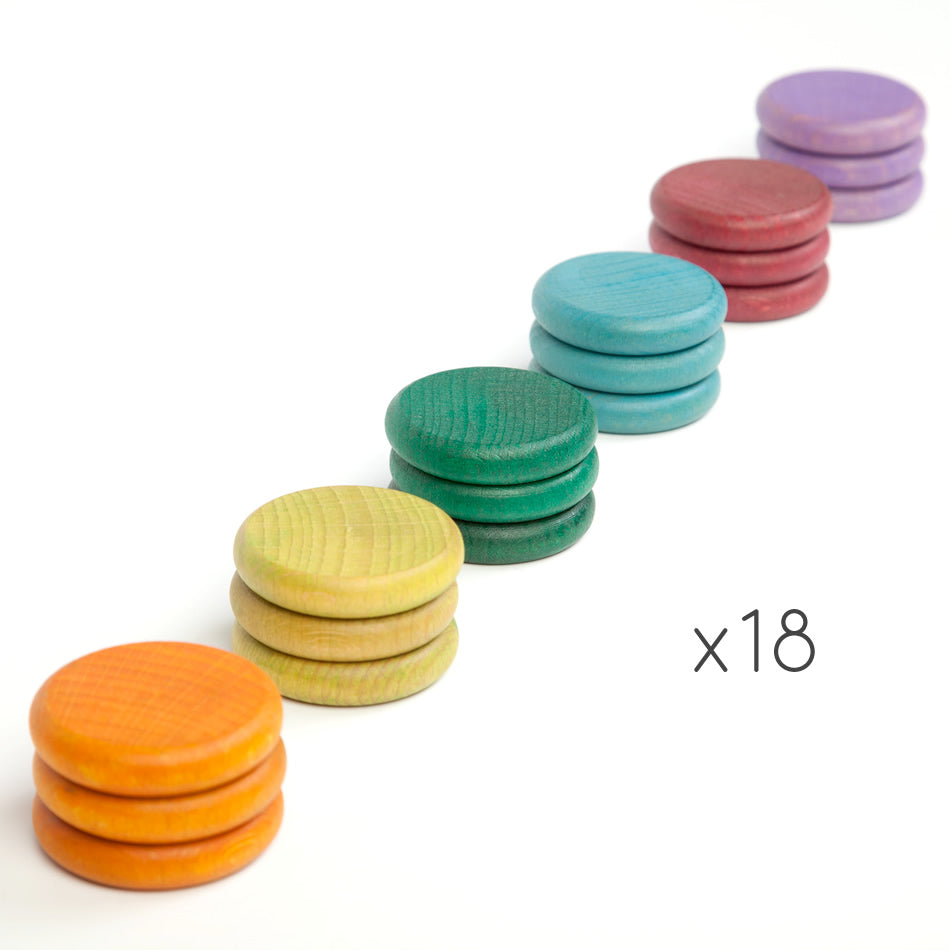  set of 18 stacked in 6 colours