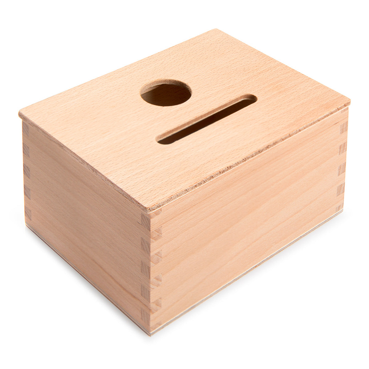 Grapat plastic-free solid wooden permanence box on a white background