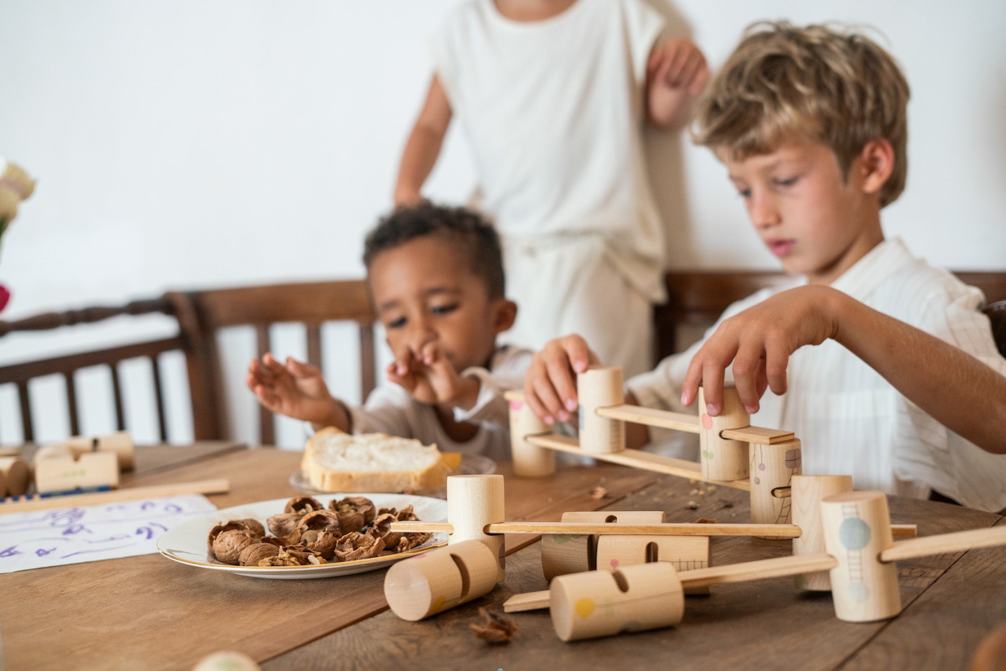 Grapat wooden woodland set setup played with on a table