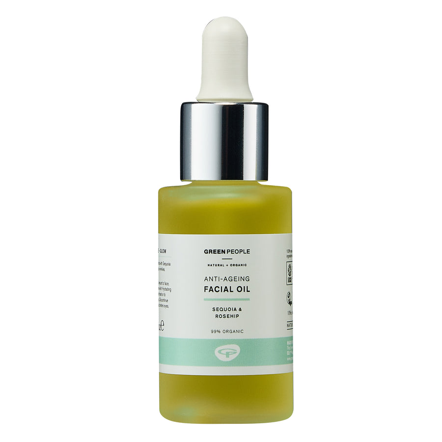 Green People Anti-Ageing Facial Oil pictured on a plain background 