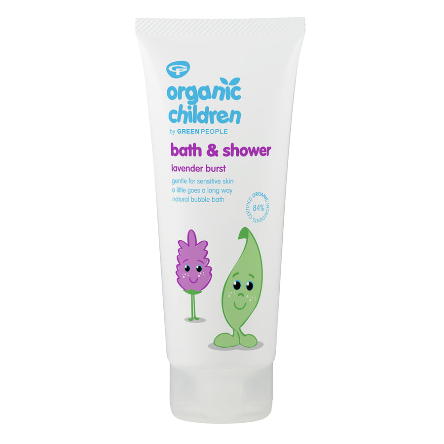 Green People Organic Children Bubble Bath & Shower Gel Lavender Burst 200ml