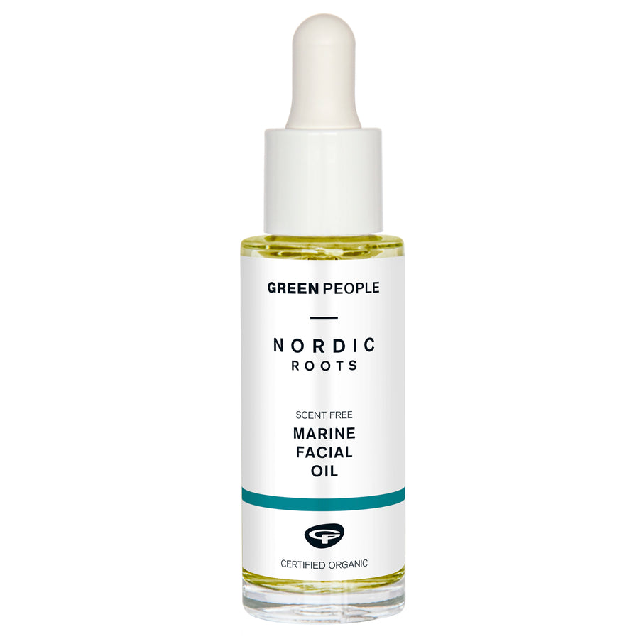 Green People Nordic Roots Marine Facial Oil pictured on a plain background