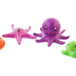 Green Rubber Toys Sea Friends Bath Toy Set