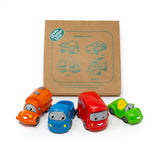 Green Rubber Toys Mini Vehicles Set