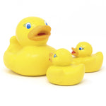 Green Rubber Toys Ensemble de jouets de bain familial en forme de canard