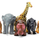 Green Rubber Toys Jungle Animals Set