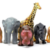 Green Rubber Toys Jungle Animals Set