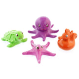 Green Rubber Toys Sea Friends Bath Toy Set