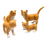 Jouets en caoutchouc verts Famille de chats - Paquet de 4