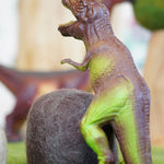 Ensemble de dinosaures en caoutchouc vert