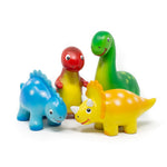 Ensemble de mini dinosaures en caoutchouc vert