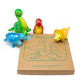 Green Rubber Toys Mini Dinosaur Set