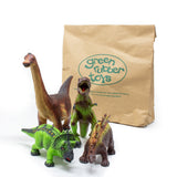 Green Rubber Toys Dinosaur Set