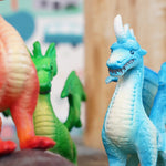 Green Rubber Toys Dragon - Blue