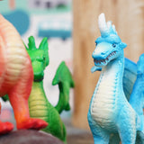 Green Rubber Toys Dragon - Blue