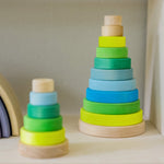 Grimm's Conical Stacking Tower - Neon Green