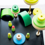 Grimm's Conical Stacking Tower - Neon Green