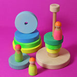 Grimm's Conical Stacking Tower - Neon Green