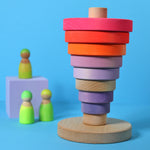 Grimm's Conical Stacking Tower - Neon Pink