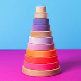 Grimm's Conical Stacking Tower - Neon Pink