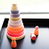 Grimm's Conical Stacking Tower - Neon Pink