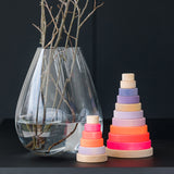 Grimm's Conical Stacking Tower - Neon Pink