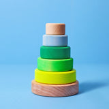 Grimm's Small Conical Stacking Tower - Neon Green