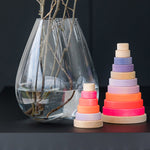 Grimm's Small Conical Stacking Tower - Neon Pink