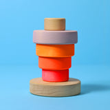 Grimm's Small Conical Stacking Tower - Neon Pink