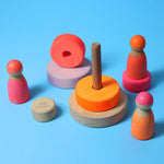 Grimm's Small Conical Stacking Tower - Neon Pink