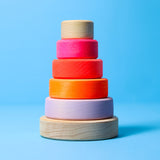 Grimm's Small Conical Stacking Tower - Neon Pink