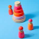 Grimm's Small Conical Stacking Tower - Neon Pink