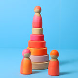 Grimm's Small Conical Stacking Tower - Neon Pink