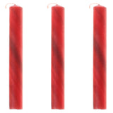 Grimm's Red Marbled 25% Beeswax Candles x20