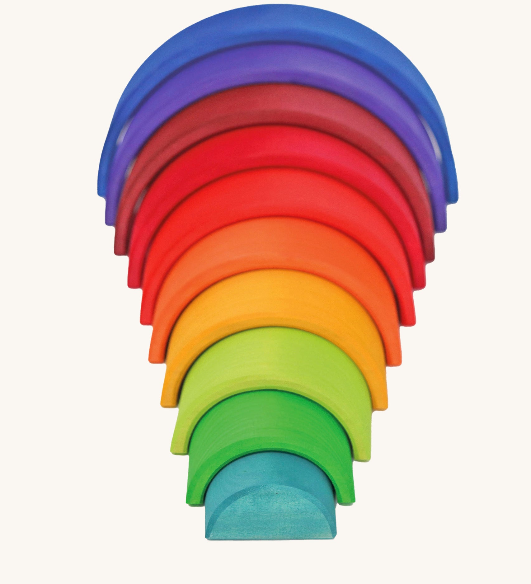 Grimm's Counting Rainbow Tunnel 10 Piece on a plain background.