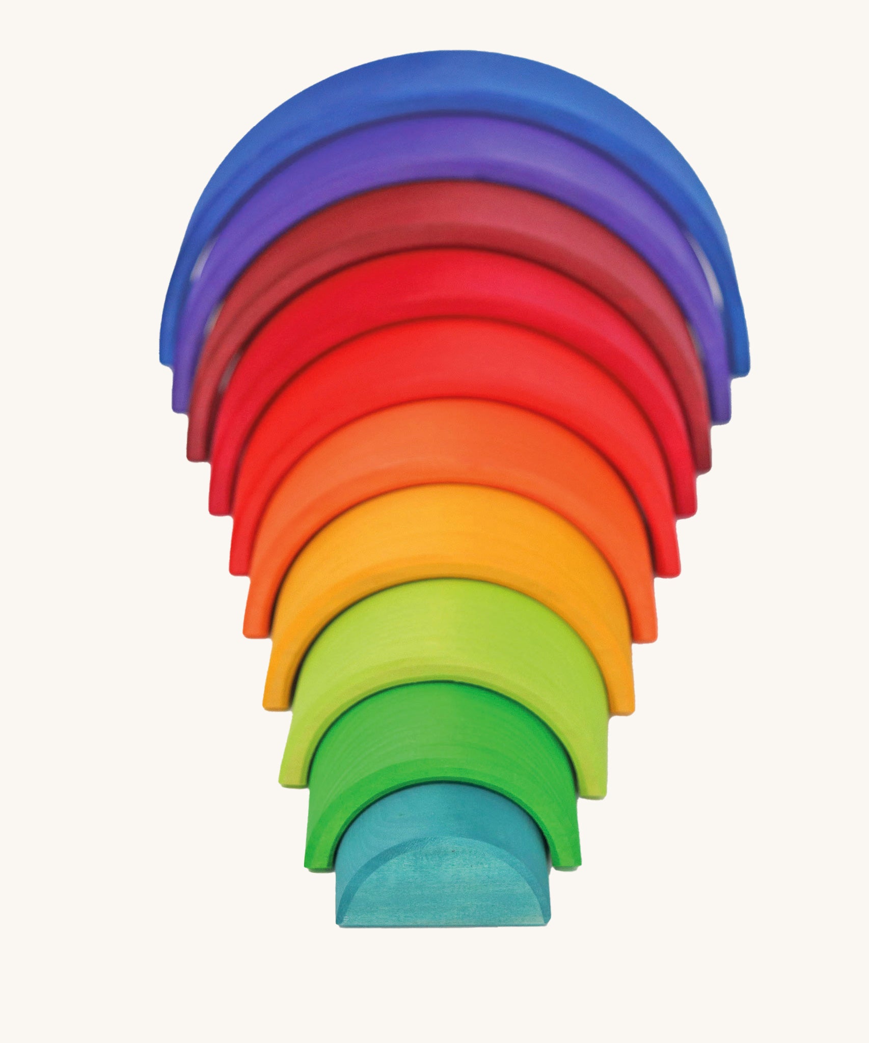 Grimm's Counting Rainbow Tunnel 10 Piece on a plain background.