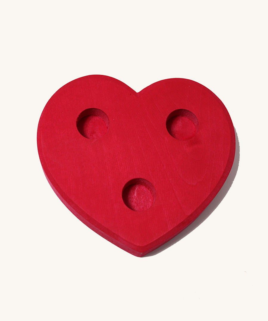 Grimm's Large Red Heart Celebration Ring on a plain background. 