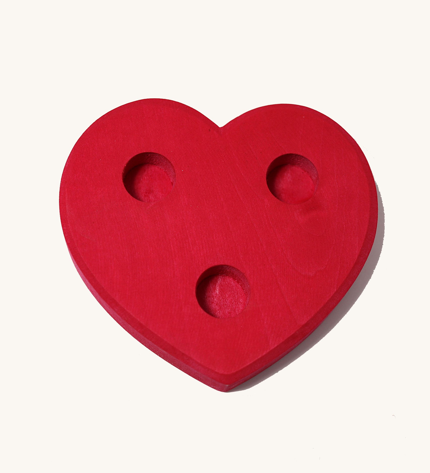 Grimm's Large Red Heart Celebration Ring on a plain background. 