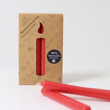 Grimm's Red 10% Beeswax Candles - 12