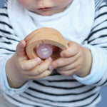 Grimm's Rose Quartz Baby Rattle